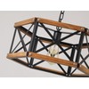 Rustic Farmhouse Large Plug in Pendant Light Fixture with Adjustable