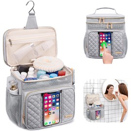 Large Toiletry Bag for Women Men,Bathroom Bag,Water Resistant Portable Shower Caddy for College Dorm,Hanging Toiletry Bags for Traveling,Gym Camping Cruise Ship Travel Essentials Shower Bag