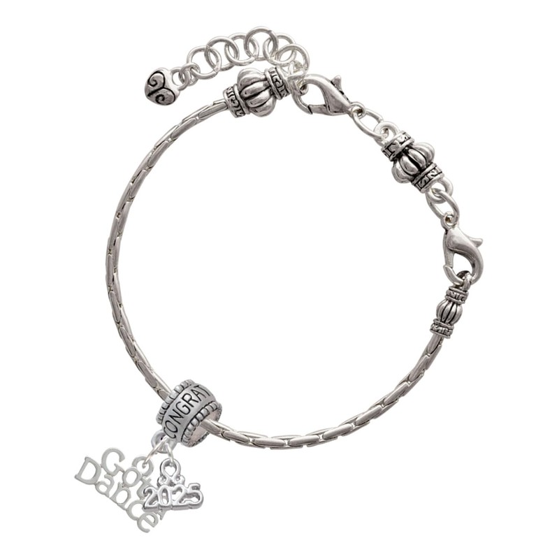 Delight Jewelry Silvertone Gotta Dance - Silver-tone Congratulations Charm Bead