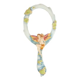 Ebros Jody Bergsma Art Wild Summer Magic Dragonfly Fairy by Lily Pond On Sunny Day Hand Mirror Figurine Boudoir Vanity Accessory Small Handheld Mirrors (2)