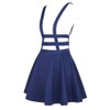 EXCHIC Minifalda Plisada con Tirantes para Mujer, Azul Marino, XL