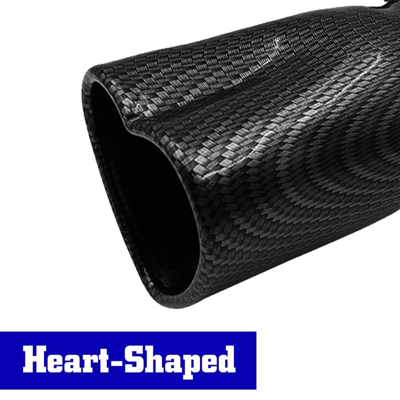 Sakali 63mm Heart-Shaped Tail Pipe Car Stainless Steel Exhaust Muffler