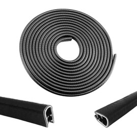 YGHSZ 12M/39Ft Door Edge Protector, U Shape Car Edge Trim Rubber Seal, Fit Most Cars Such as Sedans, Trucks, SUV, ATV, Boats (Black)