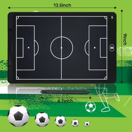 Soccer Coach Board,LCD Tactic Coaching Board,Digital Football Coaching Board,Writing Tablet Blackboard LCD Tactical Board with Stylus Pen for Strategy Planning and Training