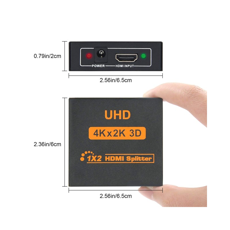 Vimi Splitter para Conexiones Tipo HD(MI) 1x2 1 Entrada 2