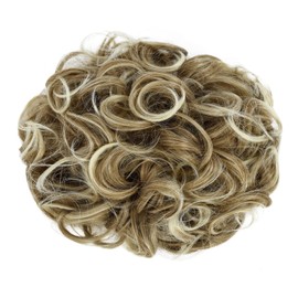 Yamel Chignon Hairpiece Curly Bun Scrunchie Extensions Synthetic Updo Combs in Messy Bun Hair Piece for Women Sandy Coffee to White Blonde