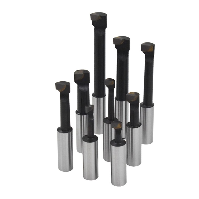 mitoharet 2In Boring Head R8 Shank 9-Pack 1/2In Carbide Boring