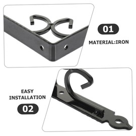 IWOWHERO 2pcs Hanging Plant Stand Wall Hook Corner Bracket Cable Ties Shelf Fixed Brackets Gold Shelf Brackets Angle Shelf Bracket Hidden Shelf Brackets Monitor Stand Hanger