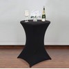 Obstal Cocktail Table Covers Stretch Spandex Black Cocktail Table Cover