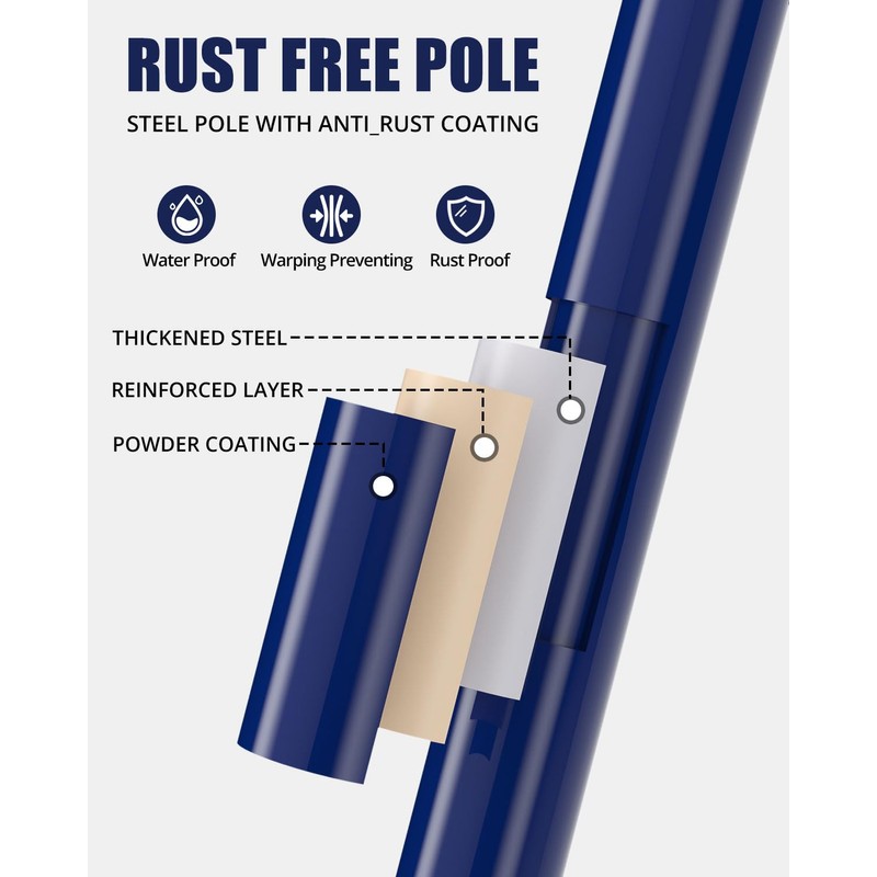 XINQIAO Adjustable Support Pole, Premium Steel Support Rod with 154