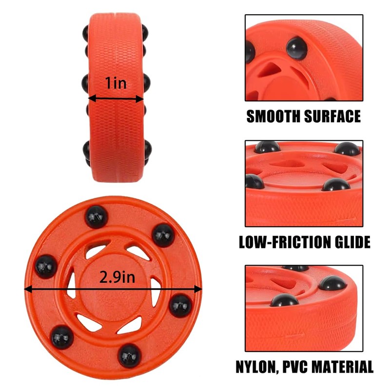 ZLY 2PCS Inline Roller Hockey Puck,Ice Hockey Pucks,Roller Hockeys Game