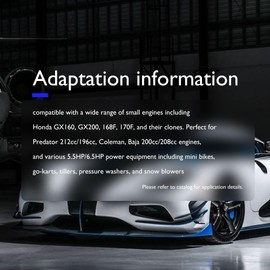 OXCANO 25 PCS Predator 212 Carb Exhaust Intake Gasket Kit Compatible with Honda Clone GX160 GX200 Predator 196cc 212cc Generac Champion Coleman Baja Small Engines