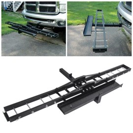 Autoparts Rear Carrier Hitch Mount Rack Assembly Anti Tilt Ramp For Motorcycle/Sco