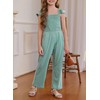 DOKOTOO KIDS Girls Jumpsuit Casual Wide Leg Ruffle Sleeveless One