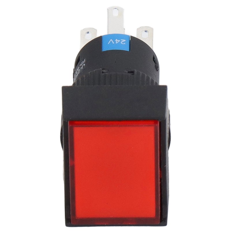 25 Pcs Push Button Switch Light Indicate Self Locking Long