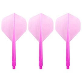 Condor Darts, Zero Stress Flight System - Standard Clear Pink - Long, Plastic