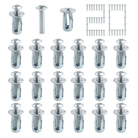 20Pcs Carbon Steel Petal Expansion Nuts, M5 M6 Hollow Jack Nuts, Zinc-Plated Threaded Cavity Anchors, Thins Metal Expansion Nut With Screw, Petal Insert Nuts for Plastic Polywood Pressboard