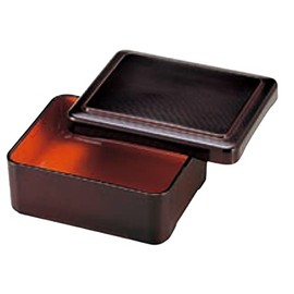 J-kitchens Eel Jubako, Nail Kake Sensuji Rice Bowl Weight, Vermilion, 6.2 x 5.1 x 2.5 inches (15.8 x 13 x 6.4 cm), Made in Japan