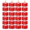 Windshell 24 PCS Real Red Flickering Flame Tea Lights(Red LED