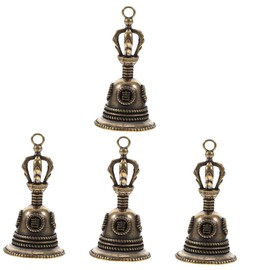 Operitacx 4pcs Bell Pendant Door Bell Bells for Door Small Bell Hanging Bell Jingle Bells Round Wind Bell Wind Chime Bells Rustic Bells Service Bell Call Bell Ring Bell Cloche Cow Bell Brass