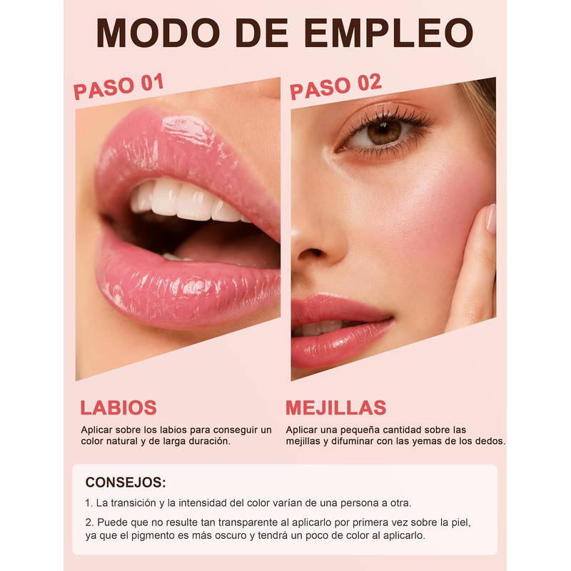 Bálsamo labial que cambia de color Erinde – Hidratación y