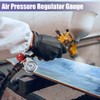 Yakamoz 1/4 Inch Air Compressor Regulator with Gauge, 0-140 Psi