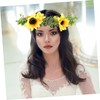 Baluue Bohemian Sunflower Hair Garland for Weddings Elegant Floral Wreath
