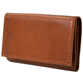 atelierCODEL Men's Genuine Tochigi Leather Business Card Holder, Made in Japan, Braun