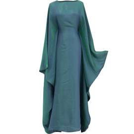 Dubai Bat Sleeve Dress Shiny Robe for Women Muslim 1pc Abaya Dress Eid Prayer Clothes Soft Dubai Travel Party Dress Maxi Abaya