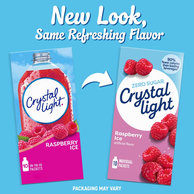 Crystal Light Drink Mix, 12 Packets, for Convenient On-the-Go Flavorful