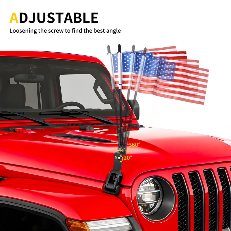 RERPRO Flag with Pole and Mount Holder Compatible with 2018-2026