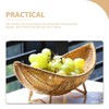 UPKOCH Woven Rattan-Style Serving Basket - 29cm / 11.4in Plastic