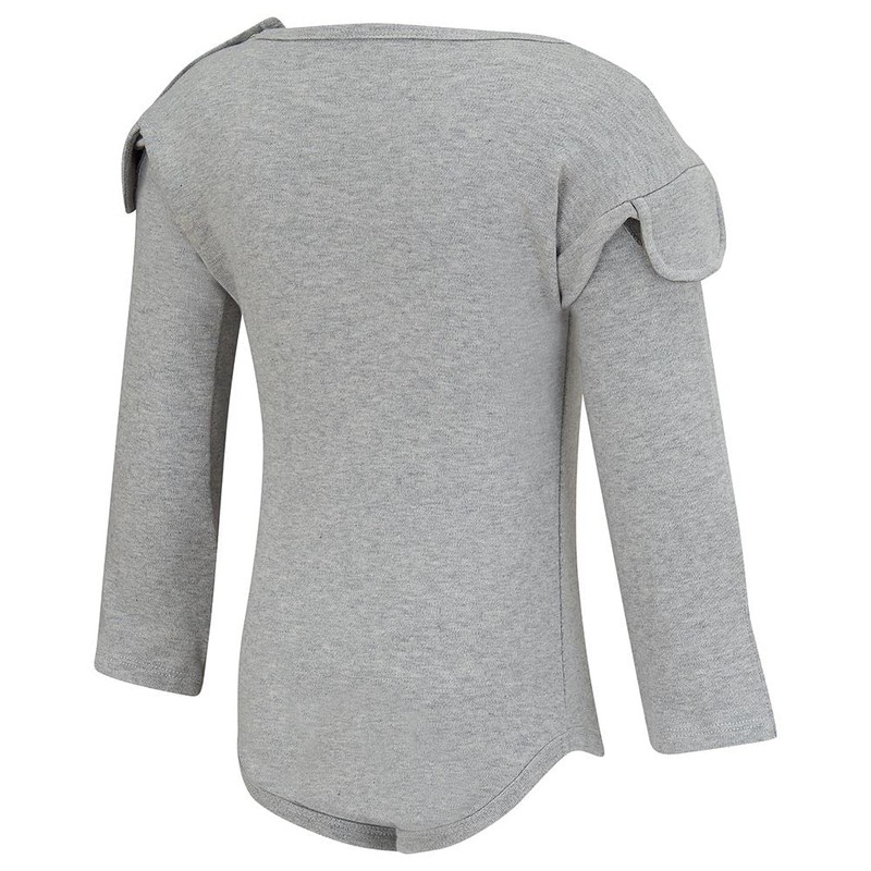 ScratchSleeves | Flip-mitt Bodysuit for Itchy Babies | Grey Marl