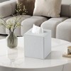 JLAMBOM PU Leather Tissue Box Cover Square Tissue Box Holder