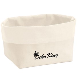 Huuraa Organizer Deko King Krone Geschenk 3 Liter Medium Canvas Baumwolle Deko King Geschenkidee