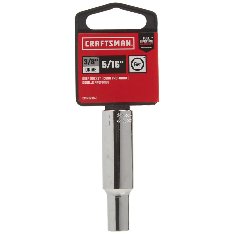 CRAFTSMAN Deep Socket, SAE, 3/8-Inch Drive, 5/16-Inch, 6-Point (CMMT23145)