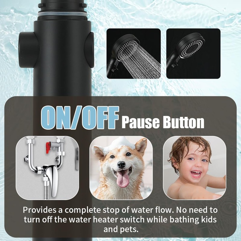 DOILIESE Shower Head with Handheld Spray High Pressure Shower Head