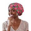 Adjustable Satin Lined Sleep Cap for Dreadlocks Curly Hair Large