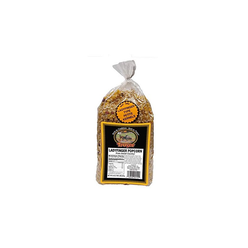 Amish Popcorn Gluten Free, NON GMO, Tender Lady Finger Popcorn
