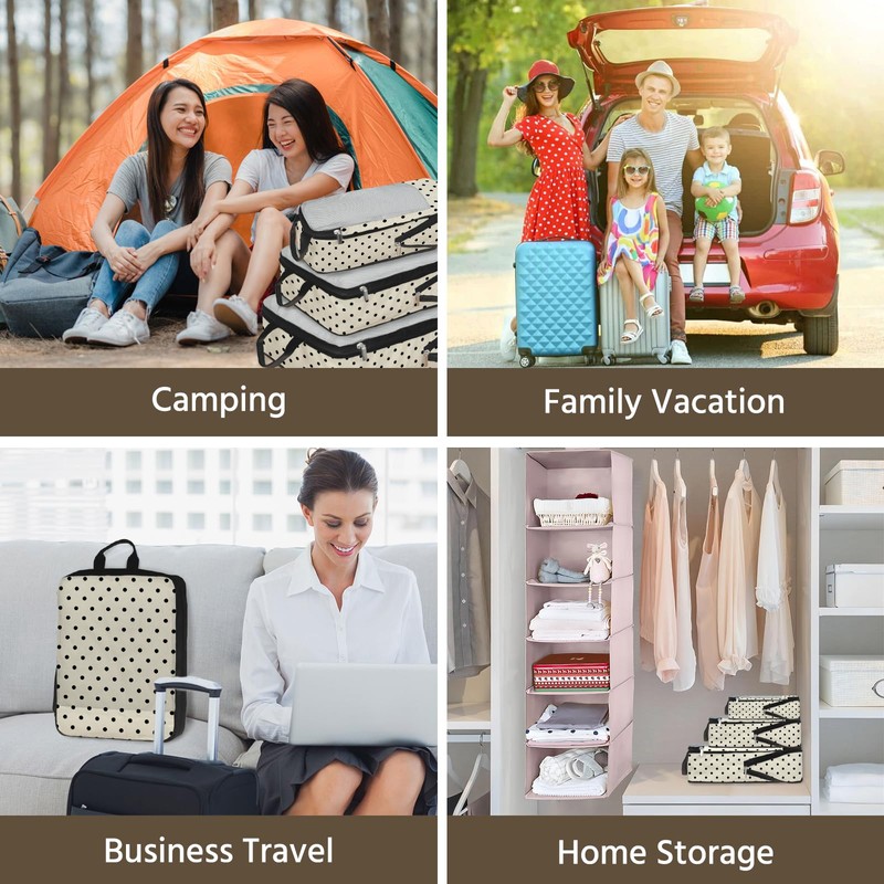 7 Pcs Compression Packing Cubes for Travel, Waterproof Suitcase Luggage