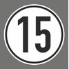 Daged 15 km/h speed sticker, diameter 15 cm, StVZO §