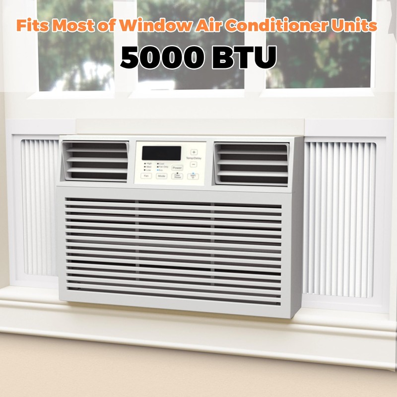 GCGOODS Window Air Conditioner Side Panels with Frame, Adjustable Window