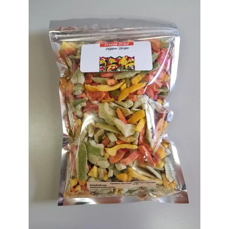 Eterna Fresh Freeze Dried Mixed Pepper Strips Camping Hiking Survival
