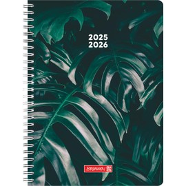 BRUNNEN School Calendar Style 2025/2026 "Monstera" | A5, Plastic