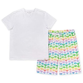 Burt's Bees Baby Baby Girls' Mens Family Jammies, Matching Holiday, Organic Cotton Pjs Pajama Set, Rainbow, XX-Large