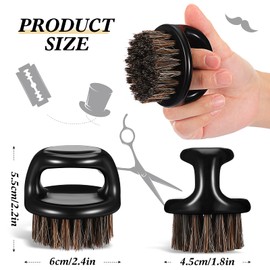 4 Pieces Knuckle Brush Brushes Fade Brush Barber Knuckle Beard Brush for Men Finger Brush Barber Face Brush Knuckle Neck Brush Soft Bristles Mustache Brush Barber Hair Brush Beard Sweep Beard Styling
