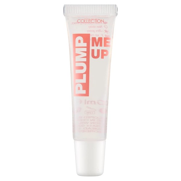 Collection Cosmetics Plumping, High-Shine, Non-Sticky, Plump Me Up Scented Lip Gloss, 10ml, Clear, Peppermint