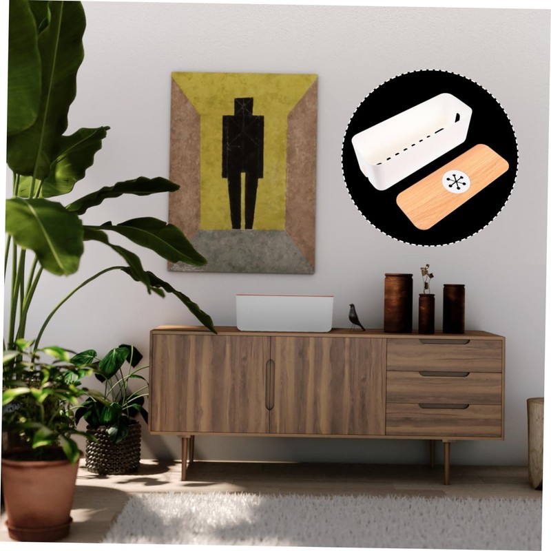 Vaguelly Cable Storage Organizer Wire Storage Box for Under Desk