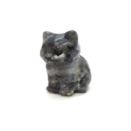 Mineral Specimen 30mm Cat Shape (Labradorite (Black) ))