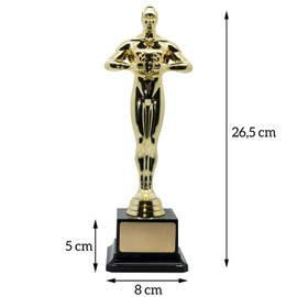 Winner figure 'Beste Freundin der Welt', winner trophy 'Viktor' 26.5 cm high in film award look, winner trophy on base, idea for men and women